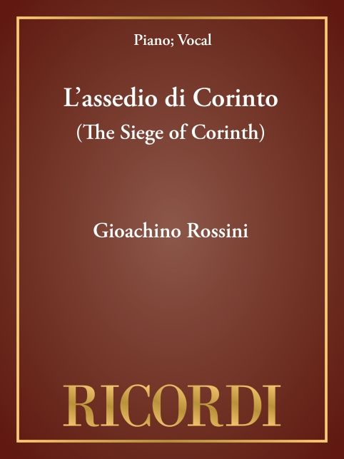 L'assedio di Corinto (The Siege of Corinth): Vocal Score