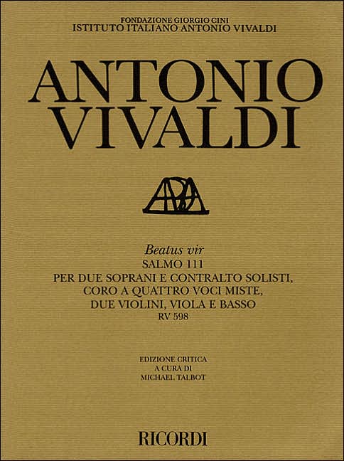 Beatus Vir RV598: Critical Edition Score