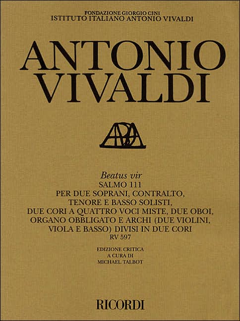 Beatus vir RV597: Critical Edition Score
