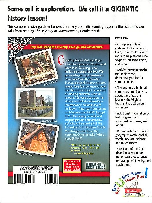 The Mystery at Jamestown: First Permanent English Colony in America: Teacher's Guide