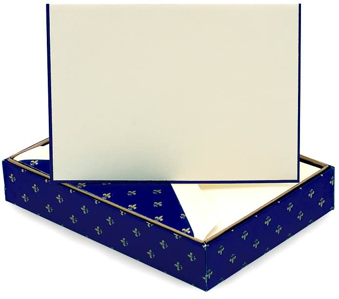 Navy Gold Florentine Box Card