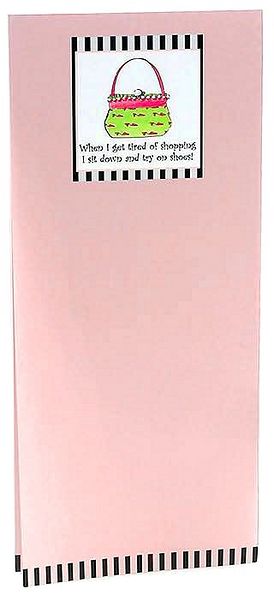 Note Pad Pink Green Hand Bag Magnetic