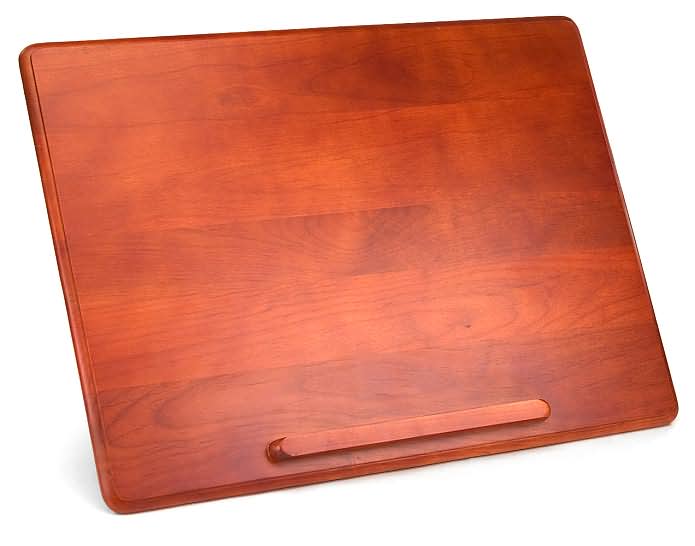 Maple Wood Lap Desk with Brown Embossed Pillow