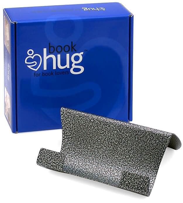 Bookhug Bookholder (Silver & Black, Textured)