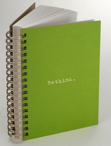 100% Recycled Jumbo Green Rethink Spiral Journal 7x9