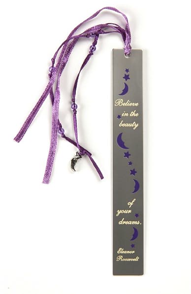 Purple Moon Vine Metal Bookmark