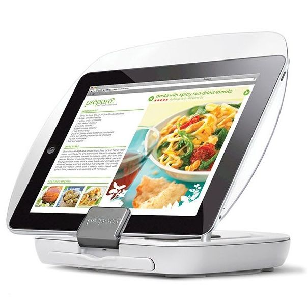 Chef's Center White & Silver Cookbook Holder