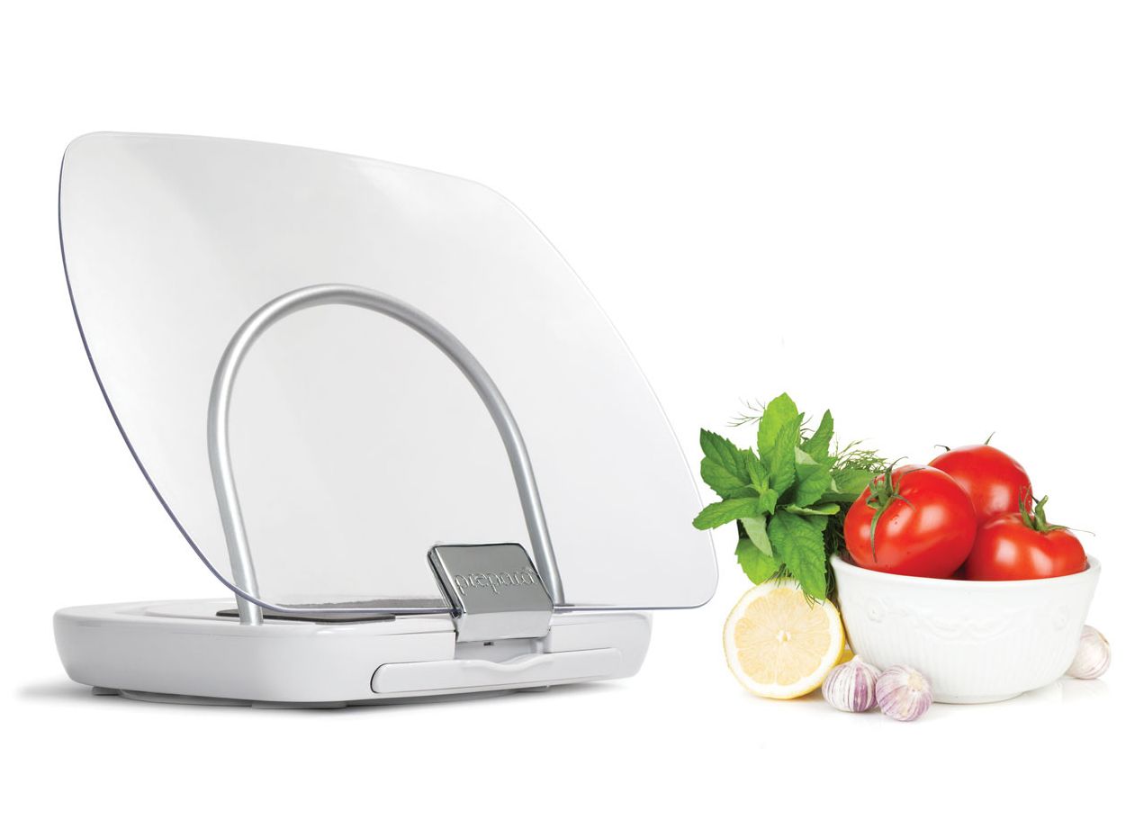 Chef's Center White & Silver Cookbook Holder