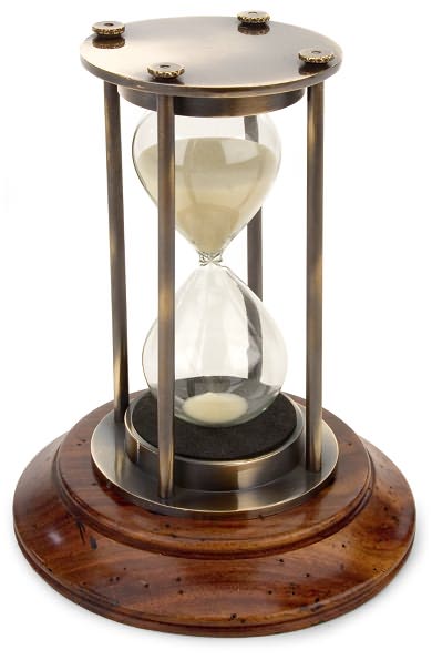 Bronzed 30 Minute Hourglass 5.25'' x 3.25''