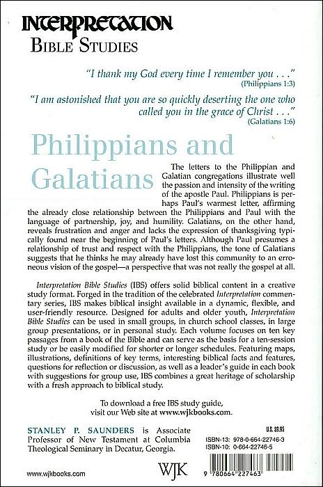 Philippians and Galatians: Interpretation Bible Studies
