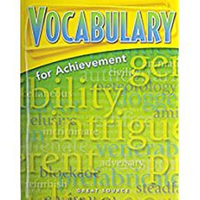 Great Source Vocabulary for Achievement : Student Edition Grade 8