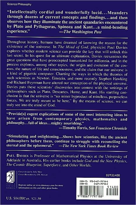 The Mind of God : The Scientific Basis for a Rational World