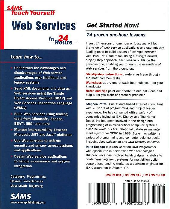 Sams Teach Yourself Web Services in 24 Hours