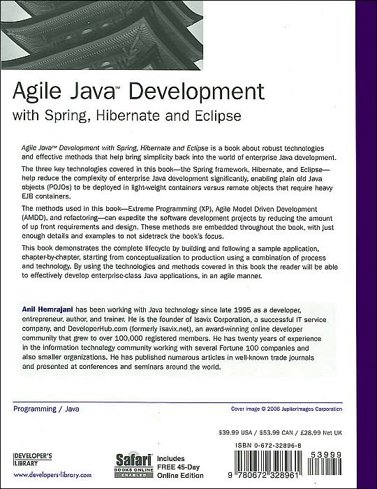 Agile Java Development with Spring, Hibernate, and Eclipse