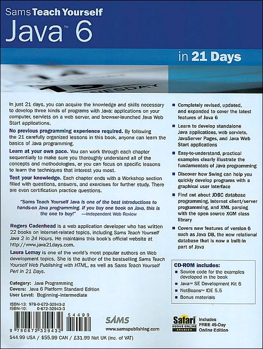 Sams Teach Yourself Java 6 in 21 Days