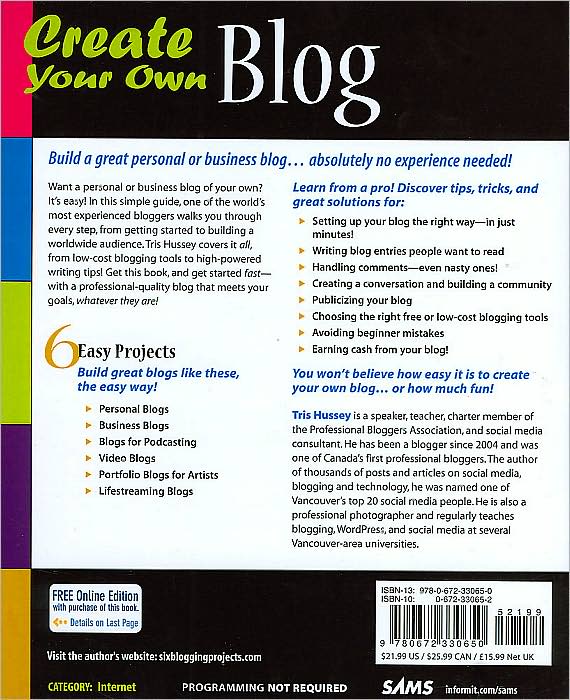 Create Your Own Blog: 6 Easy Projects to Start Blogging Like a Pro (Create Your Own Series)
