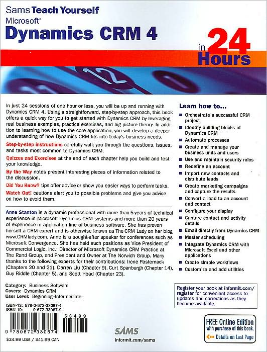 Sams Teach Yourself Microsoft Dynamics CRM 4 in 24 Hours