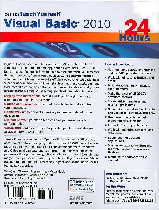 Sams Teach Yourself Visual Basic 2010 in 24 Hours Complete Starter Kit