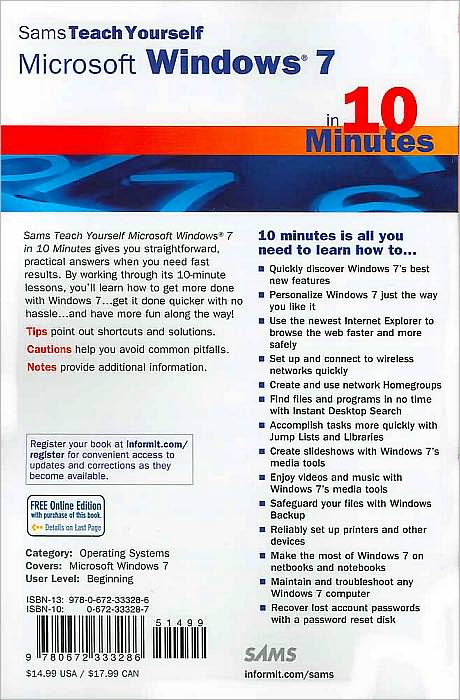 Sams Teach Yourself Microsoft Windows 7 in 10 Minutes