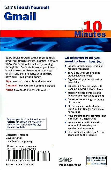 Sams Teach Yourself Gmail in 10 Minutes