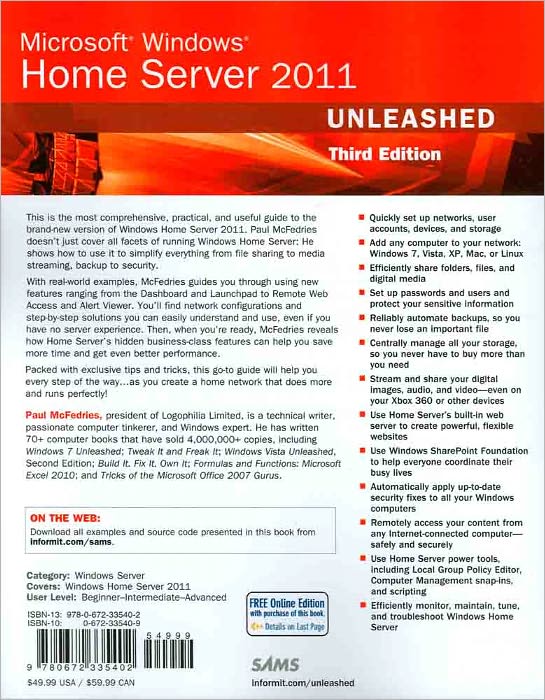 Microsoft Windows Home Server 2011 Unleashed