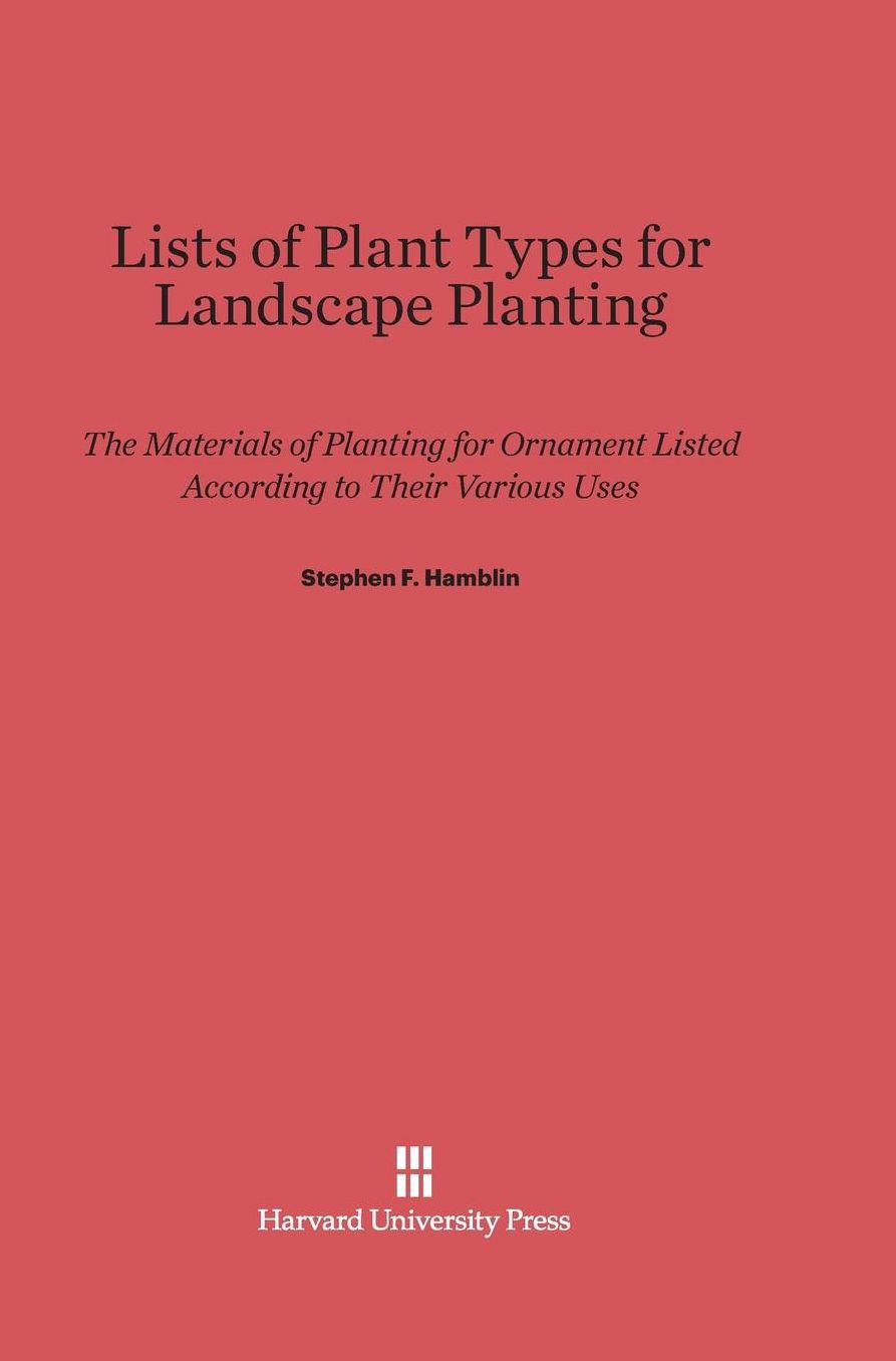 Lists of Plant Types for Landscape Planting