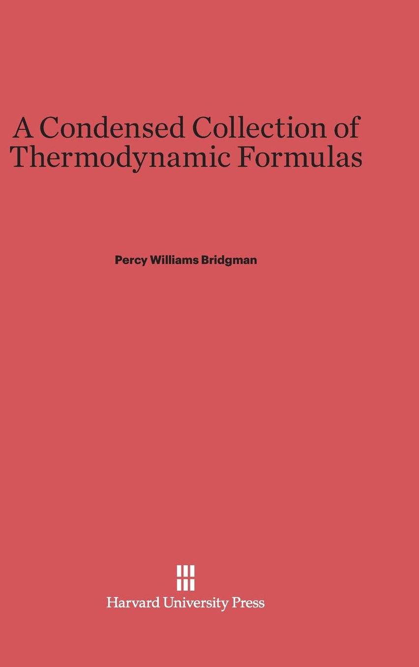 A Condensed Collection of Thermodynamic Formulas