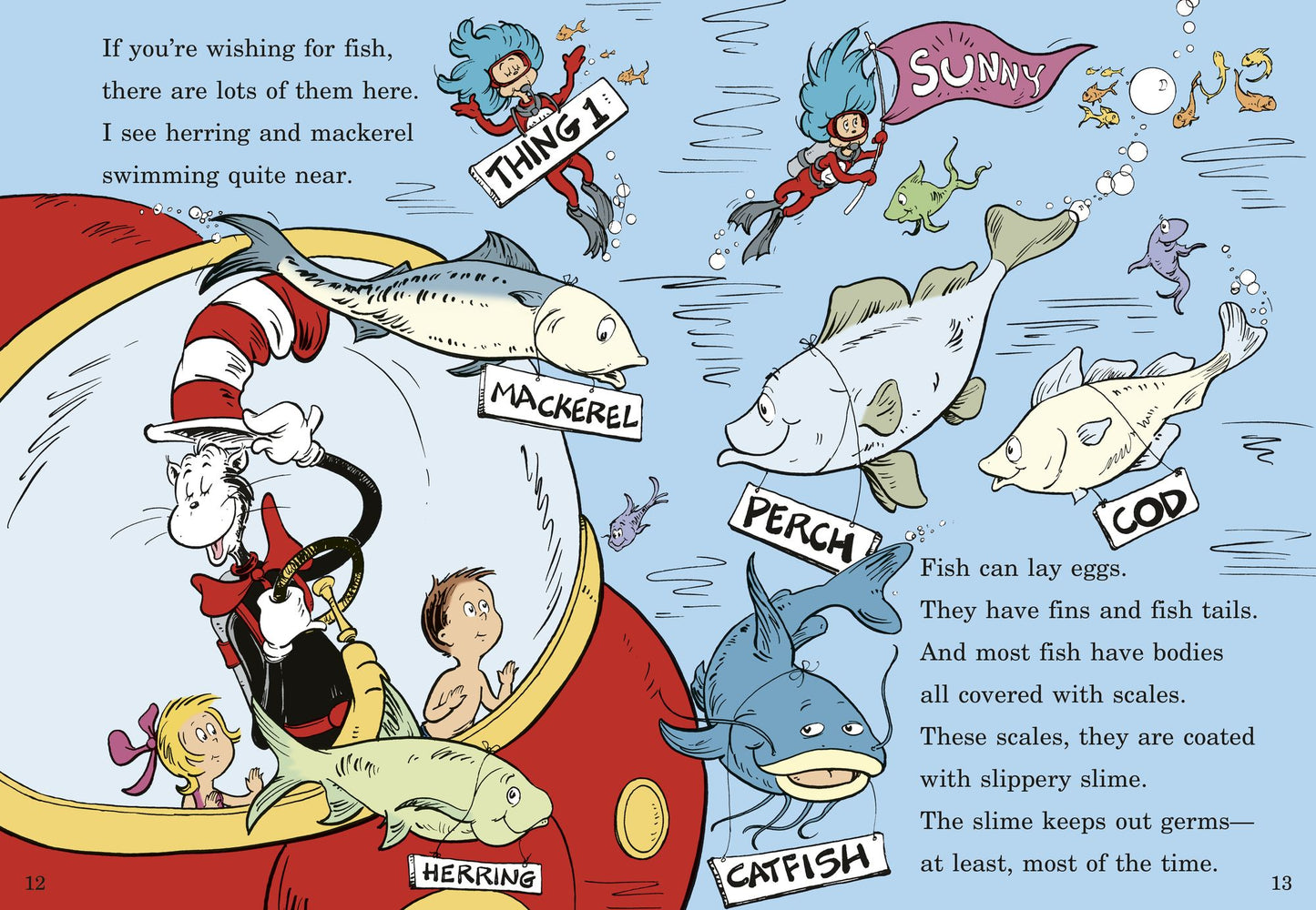 Wish for a Fish: All About Sea Creatures (Cat in the Hat's Learning Library Series)