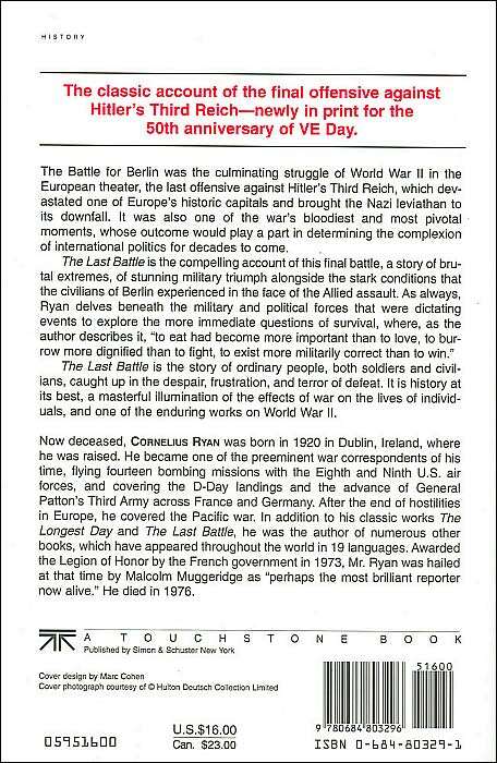 The Last Battle: The Classic History of the Battle for Berlin