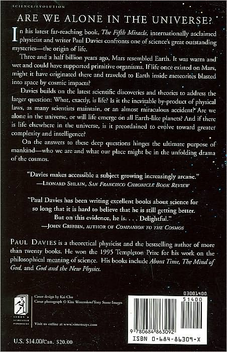 The 5th Miracle: The Search for the Origin and Meaning of Life