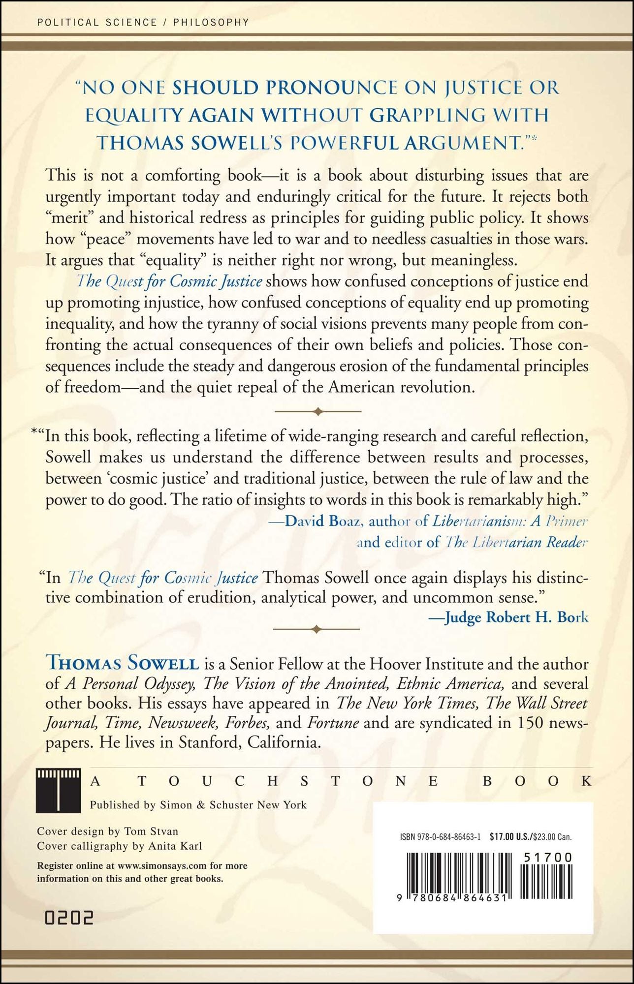 The Quest for Cosmic Justice