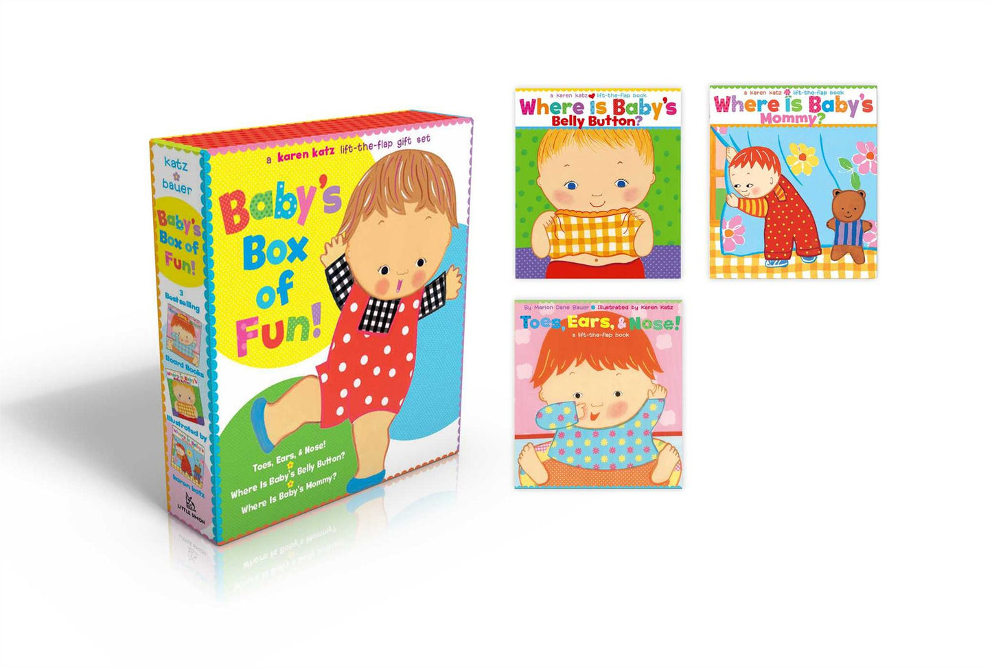 Baby's Box of Fun: A Karen Katz Lift-the-Flap Gift Set: Where Is Baby's Belly Button; Where Is Baby's Mommy?; Toes, Ears, & Nose