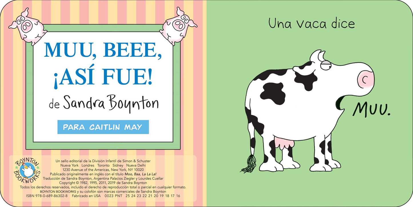 Muu. Bee. ¡Así fue! (Moo, Baa, La La La!)