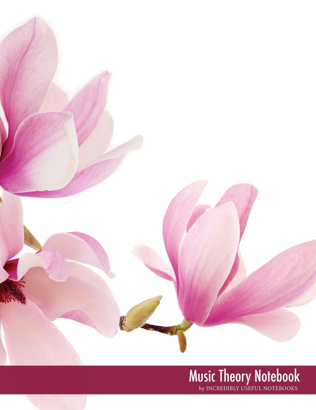 Music Theory Notebook (Pink Magnolia Flowers Glossy Edition): for musicians, composers, students, and educators