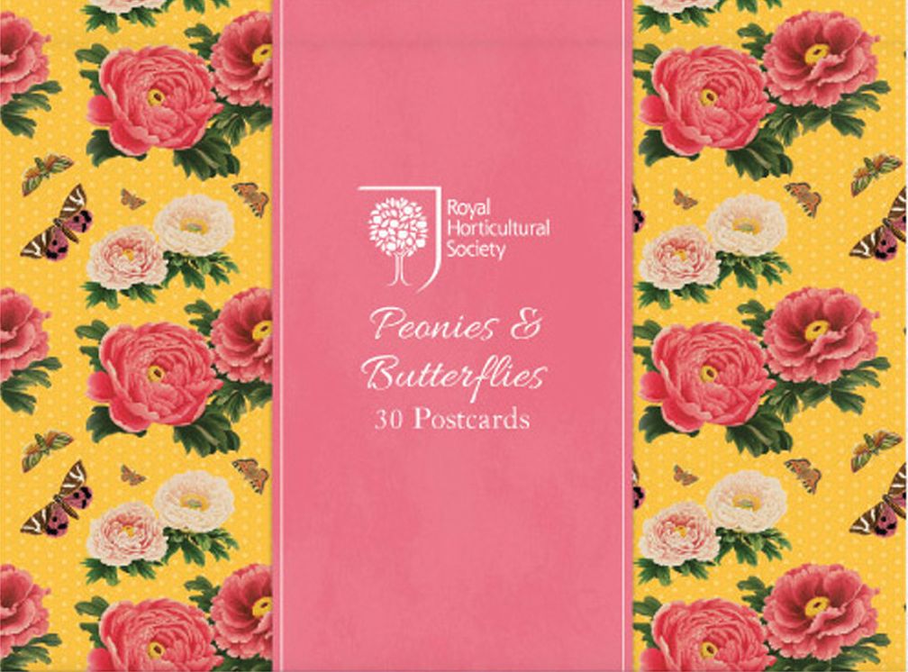 RHS Peonies and Butterflies Postcards