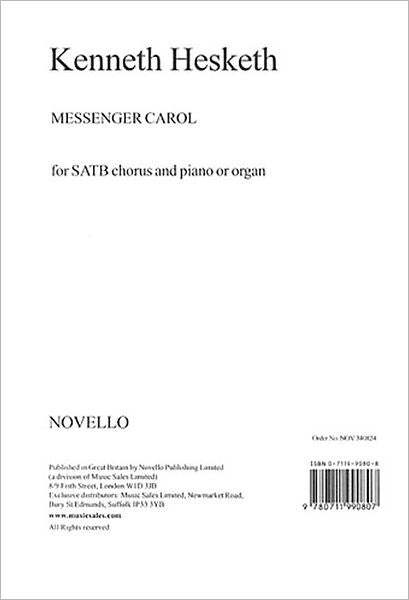 Kenneth Hesketh: Messenger Carol SATB