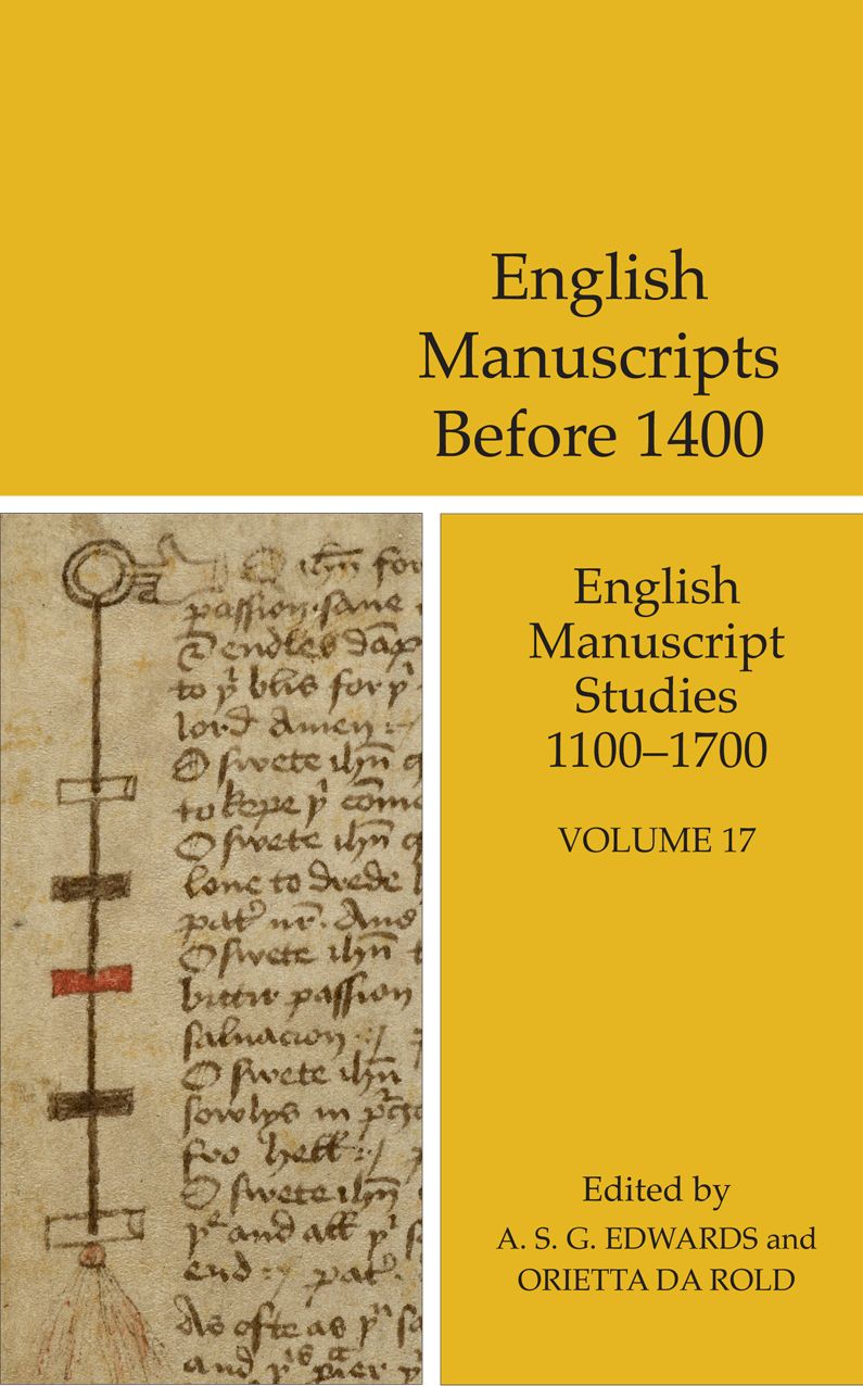 English Manuscripts Before 1400: English Manuscript Studies 1100-1700 Volume 17
