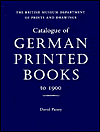 Catalogue of German Printed Books to 1900