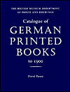 Catalogue of German Printed Books to 1900
