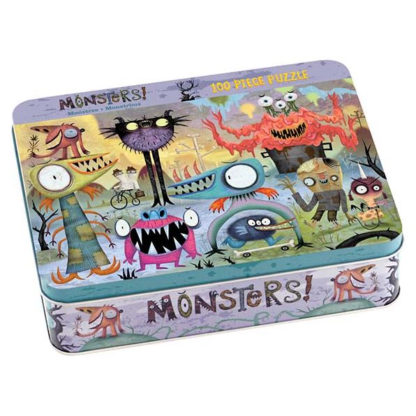 Monsters 100 Piece Puzzle Tin