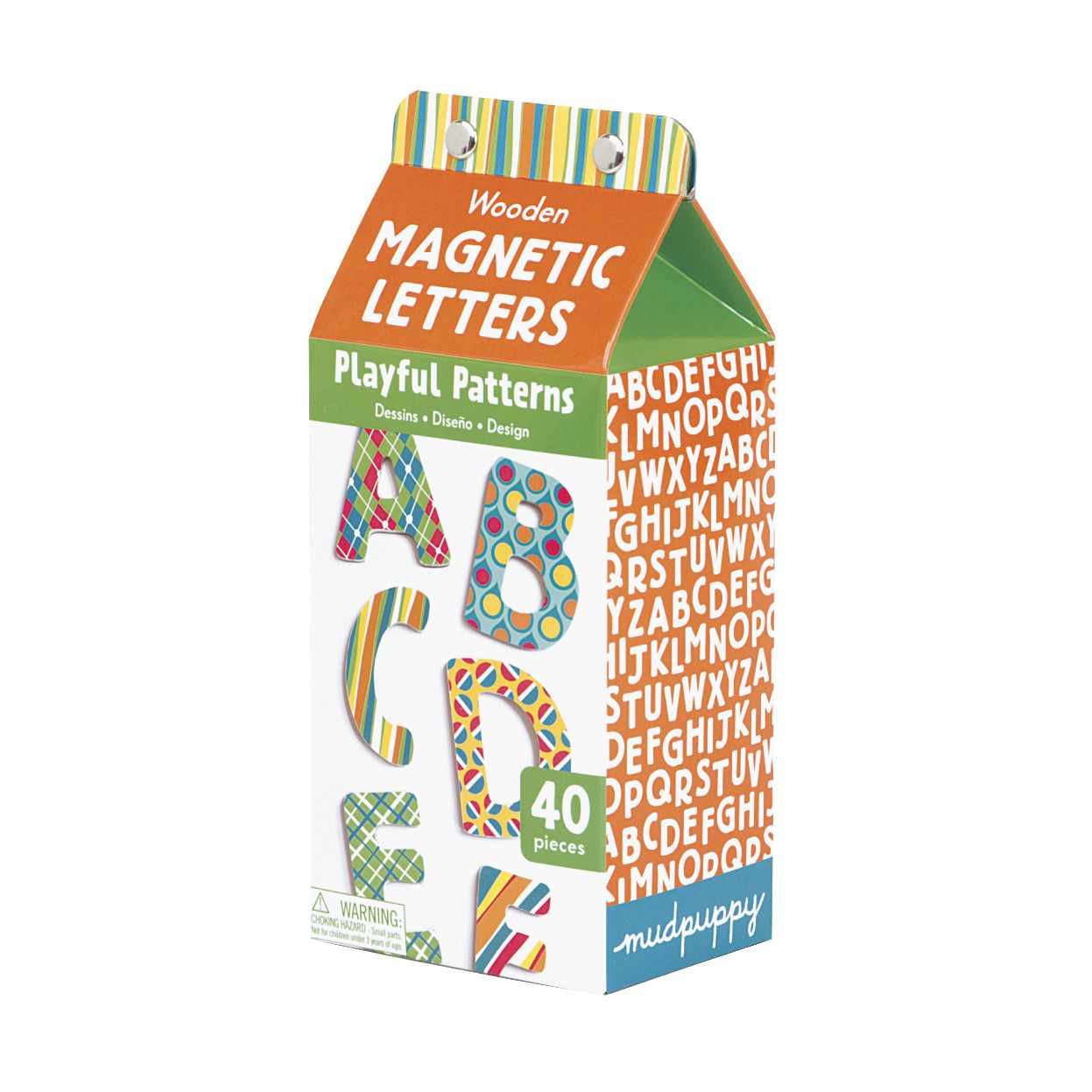 Playful Patterns Uppercase Letters Wooden Magnetic Set