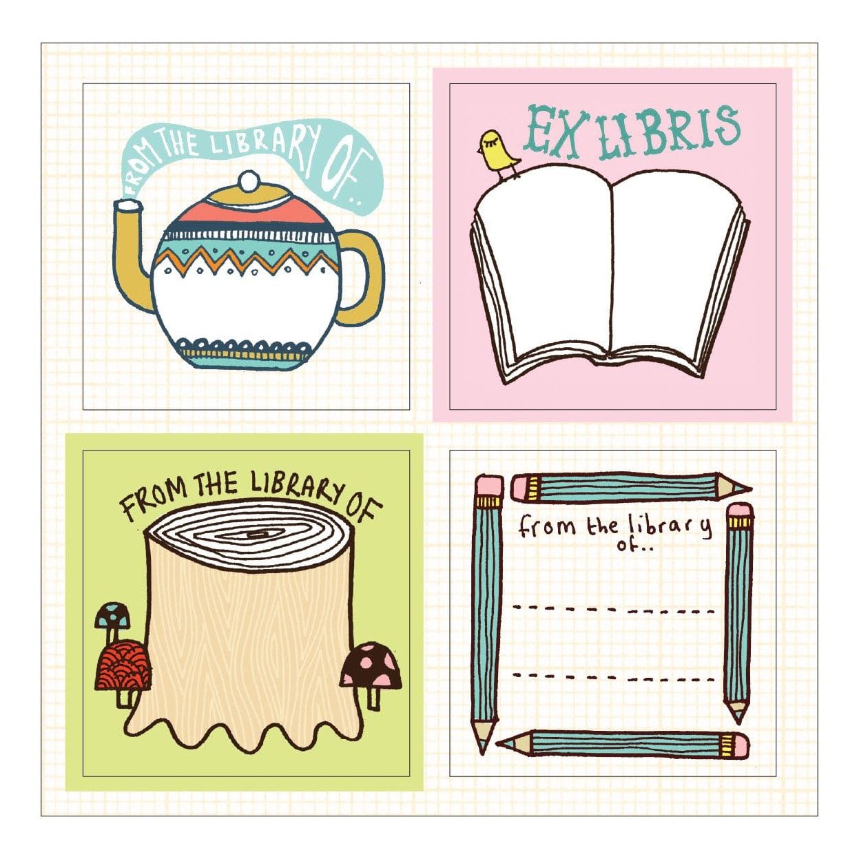 Kate Sutton Bookplate Label Set