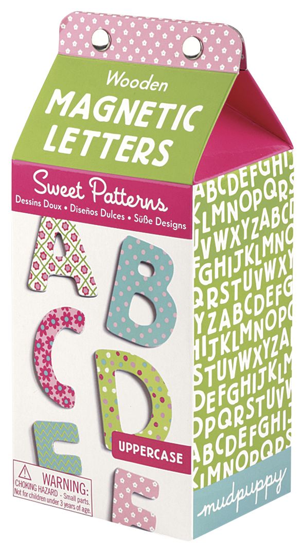 Sweet Patterns Uppercase Letters Wooden Magnetic Set