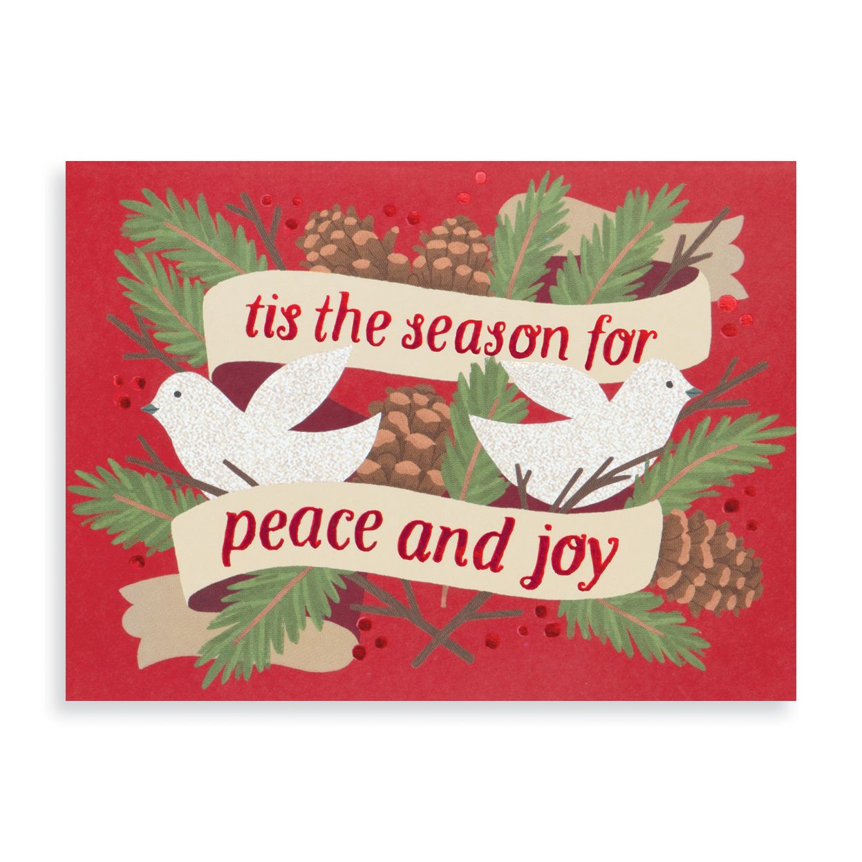 Peace and Joy Doves Holiday Glitz