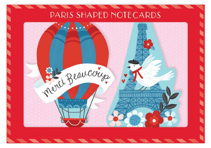 Paris Shaped Notecards