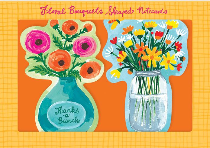 Floral Bouquet Shaped Notecards