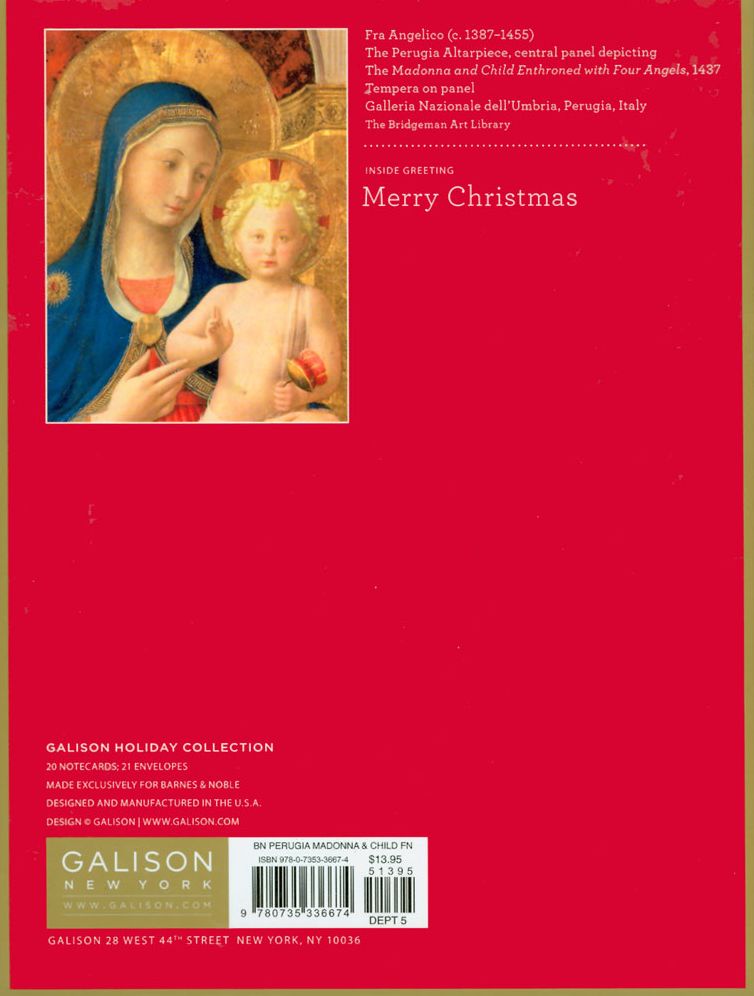 Perugia Mother & Child Christmas Boxed Card