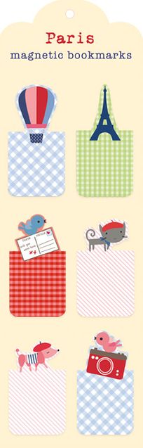 Paris Magnetic Bookmarks