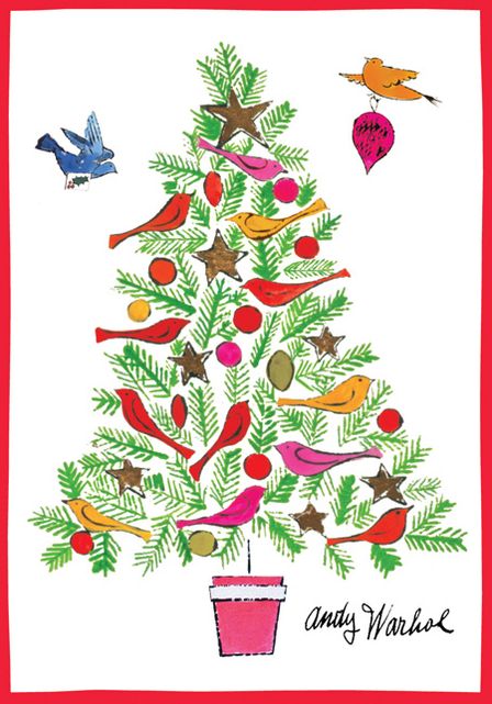 Andy Warhol Christmas Tree Boxed Holiday Half Notecards
