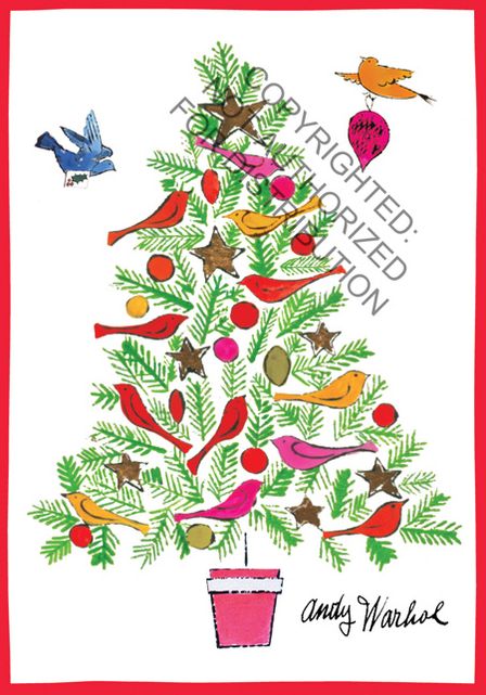 Andy Warhol Christmas Tree Boxed Holiday Half Notecards